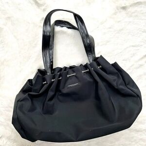 NWOT Vintage Y2K Black Nylon Slouch Big Size Handbag Purse Shoulder bag